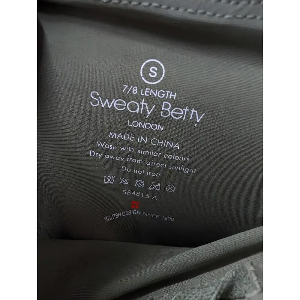 Sweaty Betty Green 7/8 Length Leggings Athletic Athleisure Women's Size Small - Picture 3 of 4